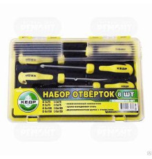 Отвертки набор 8шт двухкомп. ручки 