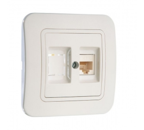 Розетка белоя гнездо RJ45(комп)70035 MAKEL LILLIUM — Новобаза в Новомосковске