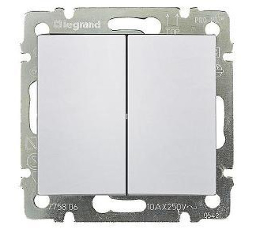 Выключатель 2-кл. СП Valena 10А IP31 250В механизм бел. IEK 774405 — Новобаза в Новомосковске