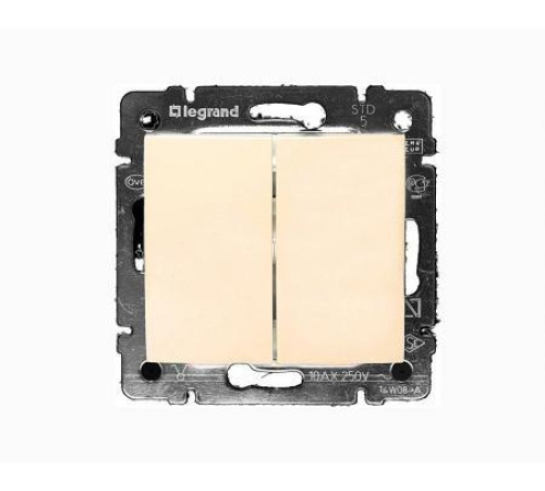 Выключатель 2-кл. СП Valena 10А IP31 250В механизм сл. кость IEK 774305 — Новобаза в Новомосковске