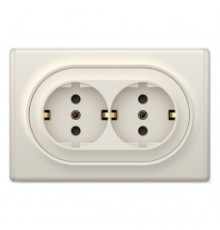 Розетка 2-м СП Florence с заземл. беж. OneKeyElect