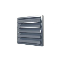 1515К10Ф сер Выход стенной фланец D100 жалюзи 150x150 Gray ERA