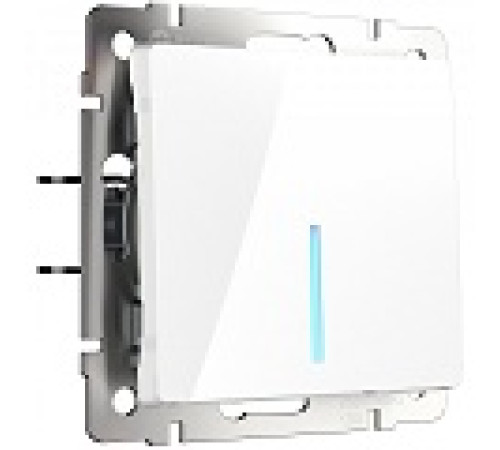 WL01-SW-1G-2W-LED Выключатель ПРОХОДНОЙ с подсвет. 1-кл. БЕЛЫЙ Werkel — Новобаза в Новомосковске
