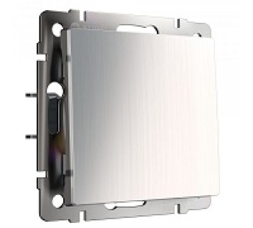 WL02-SW-1G-2W Выключатель ПРОХОДНОЙ 1-кл. ГЛЯНЦЕВЫЙ НИКЕЛЬ Werkel — Новобаза в Новомосковске