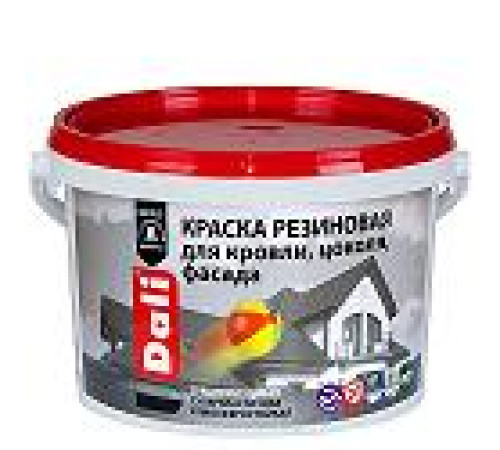 Краска резиновая DALI серая 6кг — Новобаза в Новомосковске