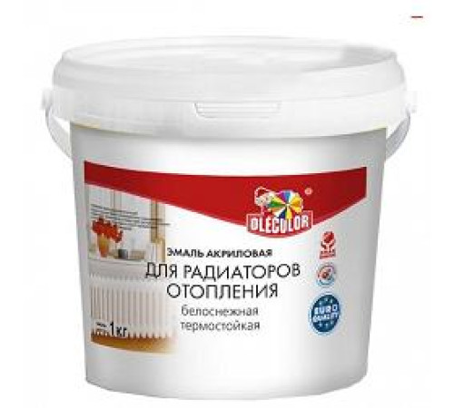 Эмаль акриловая для радиаторов МАТОВАЯ 1кгOLECOLOR — Новобаза в Новомосковске