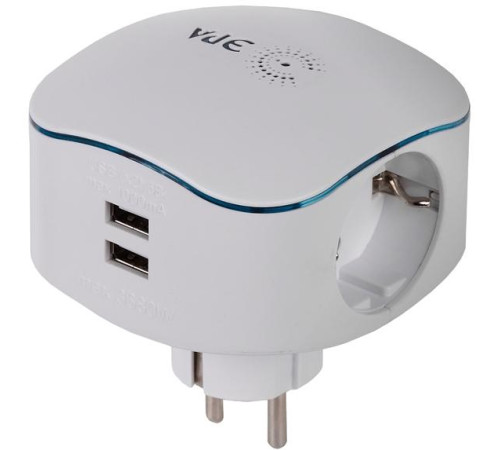 Разветвитель 3-м +2USB c\з, защ.шторки бел ЭРА — Новобаза в Новомосковске