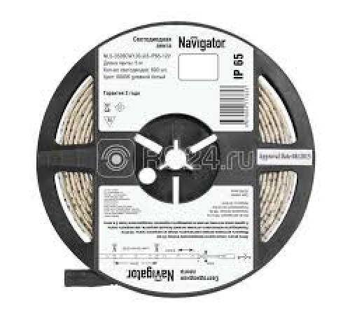 Лента с/д IP65 12B  4.8Вт/м (уп.5м) Navigator — Новобаза в Новомосковске
