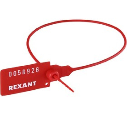 Пломба пласт. номерная 220мм красн. REXANT — Новобаза в Новомосковске