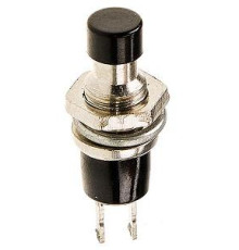 Кнопка с фикс. Rexant 36-3311 (220v 2A 2c мет,BLK)