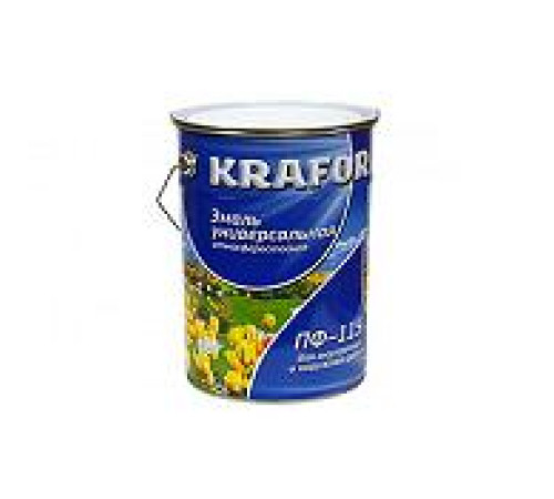 Эмаль ПФ-115 KRAFOR шоколадная 6кг — Новобаза в Новомосковске