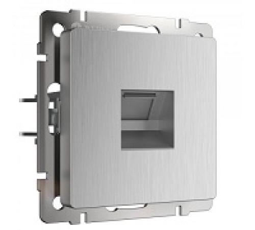 Werkel WL09-RJ-45-Розетка Интернет(серебр.рифленый) — Новобаза в Новомосковске