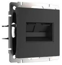 WL08-RJ-45+RJ45--Роз. Интернет 2-ая (черный мат)