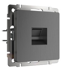 WL04-RJ-45Розетка Ethernet RJ-45 (графит рифленый)