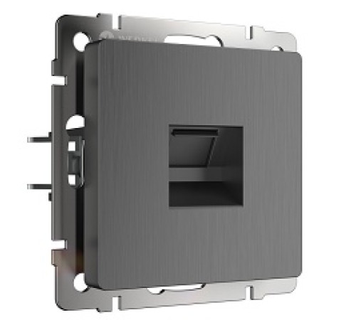 WL04-RJ-45Розетка Ethernet RJ-45 (графит рифленый) — Новобаза в Новомосковске