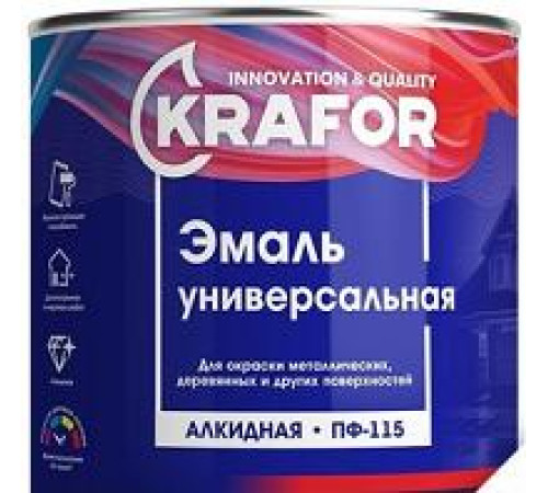 Эмаль ПФ-115 KRAFOR бирюзовая 20кг — Новобаза в Новомосковске