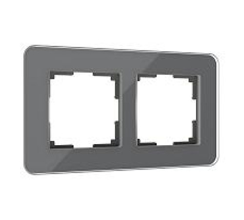 WL12-Frame-02 Рамка на 2 поста (графит) — Новобаза в Новомосковске