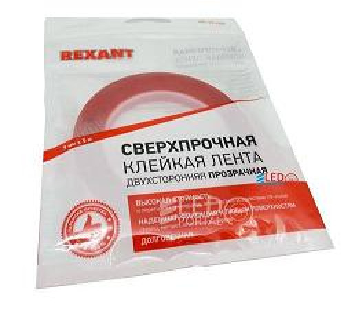 Скотч Rexant 09-6009 2хсторонний 3М 9мм*5м — Новобаза в Новомосковске
