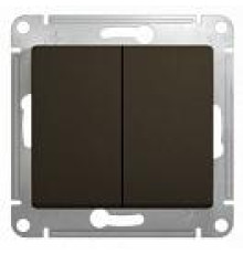 Выключатель ПРОХОДНОЙ 2-кл. СП Glossa 10А IP20 механизм ШОКОЛАД Systeme Electric GSL000865