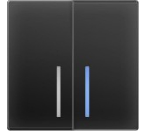 WL04-SW-2G-LED Выключатель с подсвет. 2-кл. ГРАФИТ РИФЛЕНЫЙ Werkel — Новобаза в Новомосковске