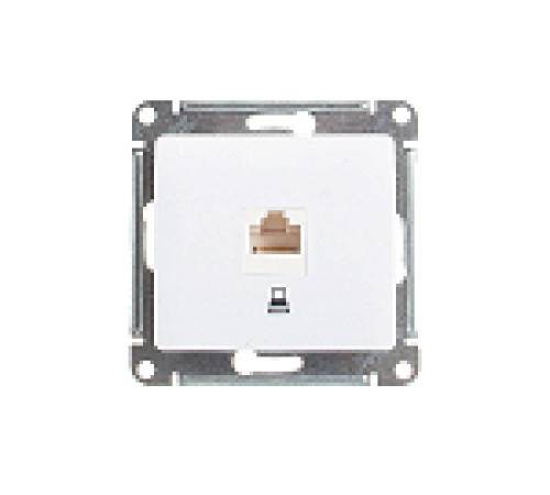 Розетка компьютерная 1-м СП Glossa RJ45 кат.5E механизм бел. SE GSL000181K — Новобаза в Новомосковске