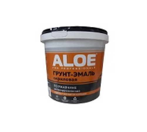 Грунт-эмаль по ржавч ALOE акриловая 0,8кг св-сер — Новобаза в Новомосковске