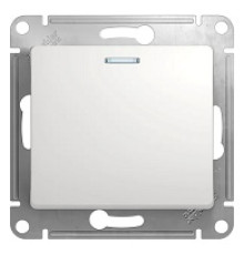 Выключатель ПРОХОДНОЙ с подствет. 1-кл. СП Glossa 10А IP20 механизм БЕЛЫЙ  Systeme Electric GSL000163