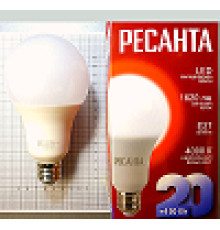 Лампа Ресанта А80 20Вт 4К Е27