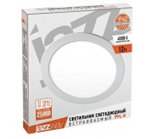 Св-ник ультратон.встр 12Вт 6,5К IP40 круг JazzWay — Новобаза в Новомосковске