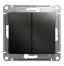 Выключатель ПРОХОДНОЙ 2-кл. СП Glossa 10А IP20 механизм АНТРАЦИТ Systeme Electric GSL000765