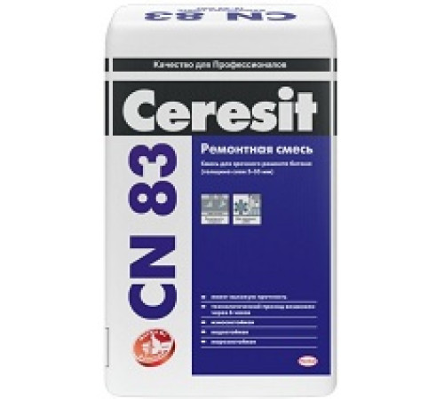 Ремонтная смесь для бетона Церезит (Ceresit) CN 83, 25 кг — Новобаза в Новомосковске