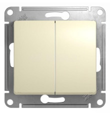 Выключатель ПРОХОДНОЙ 2-кл. СП Glossa 10А IP20 механизм БЕЖЕВЫЙ Systeme Electric GSL000265