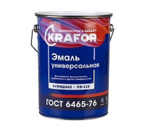 Эмаль ПФ-115 KRAFOR салатная 6кг — Новобаза в Новомосковске