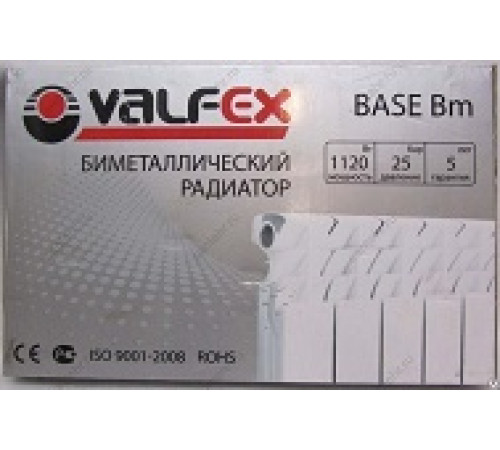 Радиатор VALFEX BASE L биметалл 500, 8 сек — Новобаза в Новомосковске