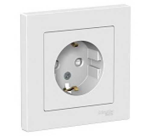 Розетка 1-м СП AtlasDesign 16А IP20 с/з ЖЕМЧУГ — Новобаза в Новомосковске