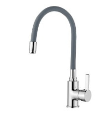 Смеситель кухня LEDEME гибкий, серый L4898-9