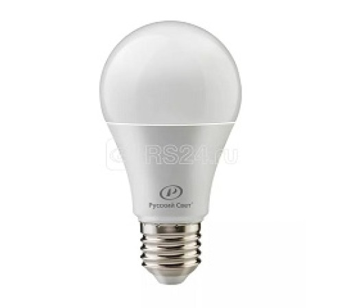 Лампа светодиодная RS A60 E27 12W 220-240V 4000К 12Вт 1200лм Ra 90 грушевидная Русский Свет — Новобаза в Новомосковске