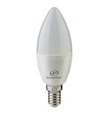 Лампа светодиодная RS C37 E14 8W 220-240V 2700К 8Вт 800лм Ra 90 свеча Русский Свет