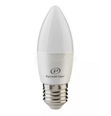 Лампа светодиодная RS C37 E27 8W 220-240V 2700К 8Вт 800лм Ra 90 свеча Русский Свет