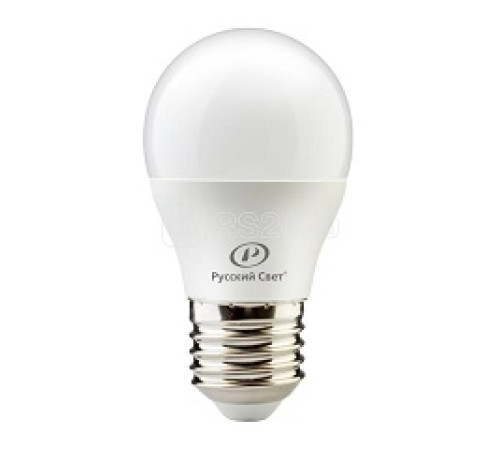Лампа светодиодная RS G45 E27 8W 220-240V 2700К 8Вт 800лм Ra 90 шар Русский Свет — Новобаза в Новомосковске