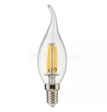 Лампа светодиодная филаментная RS F BXS E14 7W 220-240V 2700К 7Вт 810лм Ra 90 свеча на ветру Русский Свет