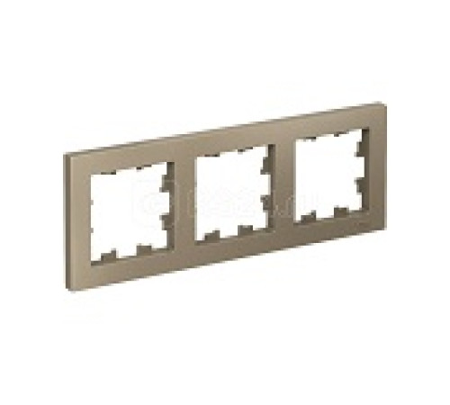 Рамка 3-м AtlasDesign универс. ШАМПАНЬ SE ATN000503 — Новобаза в Новомосковске