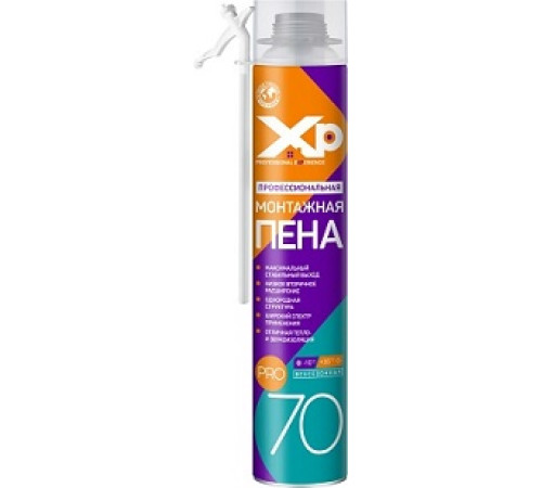 Пена монтаж. XP ПРОФ. всесезонная 70л 950гр/850мл — Новобаза в Новомосковске