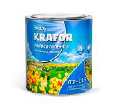 Эмаль ПФ-115 KRAFOR желтая 2.7кг — Новобаза в Новомосковске