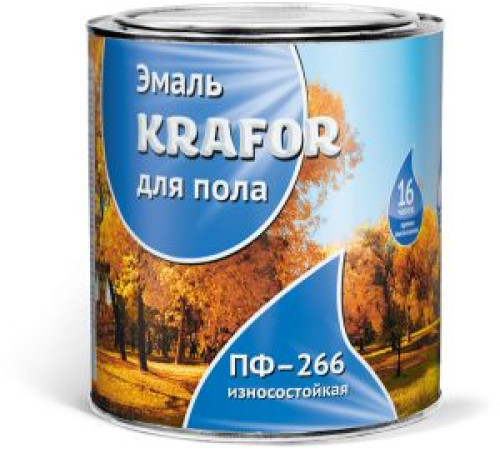 Эмаль ПФ-266 KRAFOR золотистая 0,9кг — Новобаза в Новомосковске