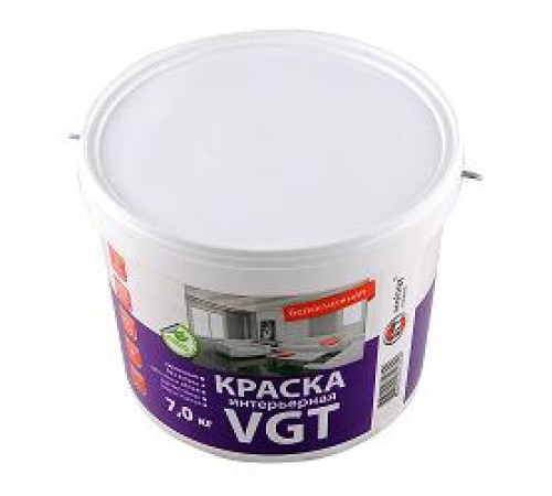 Краска ВД-АК-1180 фасадная белоснежн VGT 7кг — Новобаза в Новомосковске