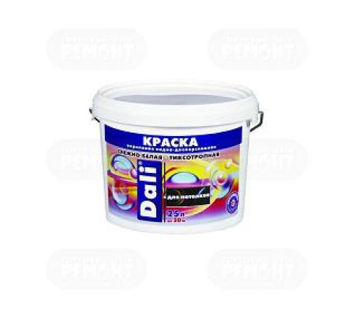 Краска акрил для потолков снежно-белая DALI 2,5л — Новобаза в Новомосковске