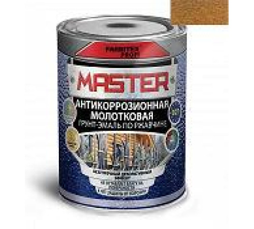 Грунт-эмаль по ржавчине 3 в 1 молотковая охра (0,4 л) FARBITEX ПРОФИMASTER — Новобаза в Новомосковске