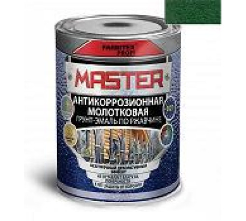 Грунт-эмаль по ржавчине 3 в 1 молотковая зелёный (0.4 л) FARBITEX ПРОФИMASTER — Новобаза в Новомосковске