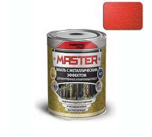 Эмаль с металлическим эффектом красный (0.4 л) FARBITEX ПРОФИ MASTER — Новобаза в Новомосковске